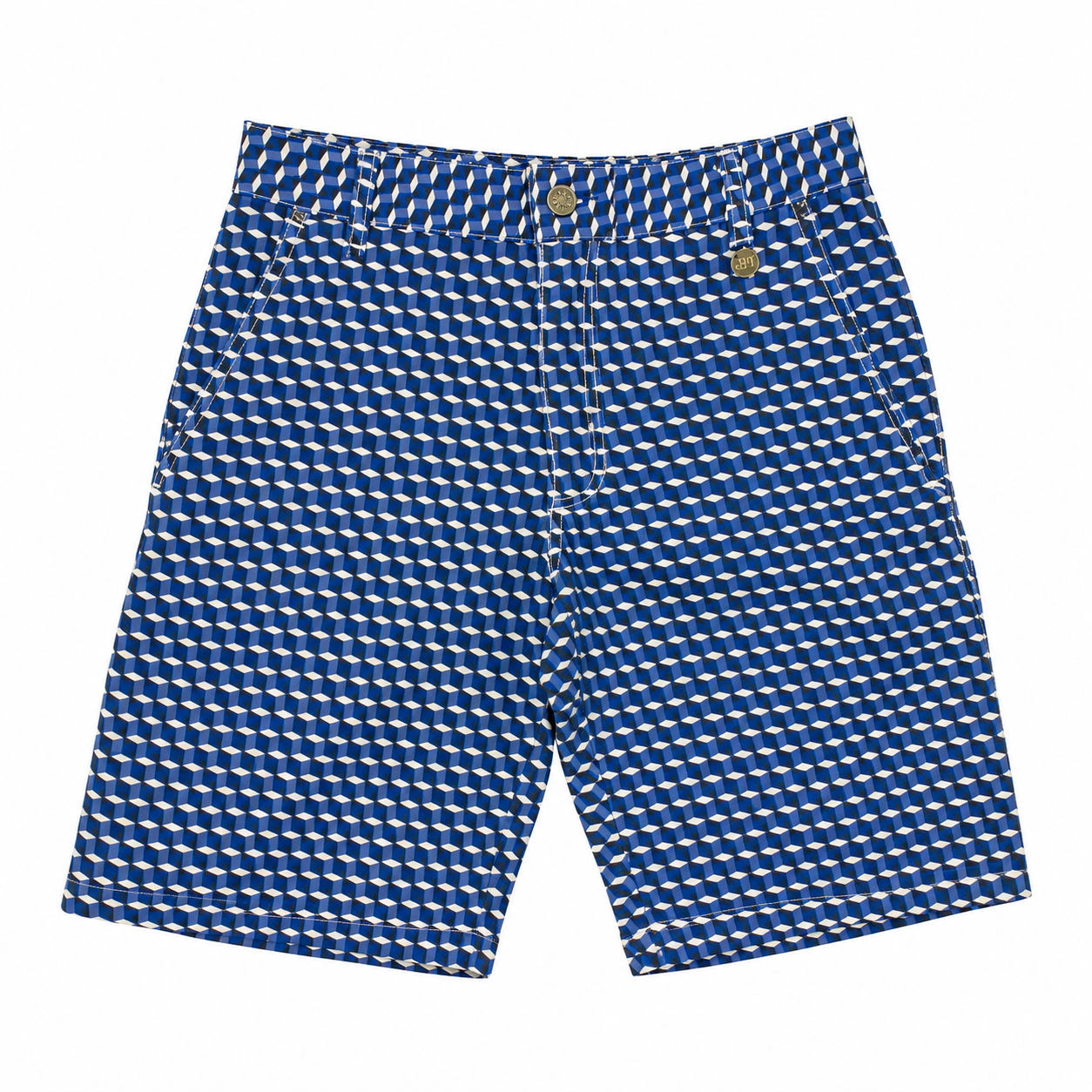 Bermuda Masculina Xadrez — still fundo branco